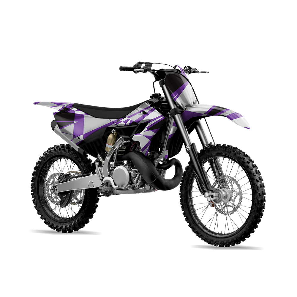 Sharp Purple Tiger Dirt Bike Wraps