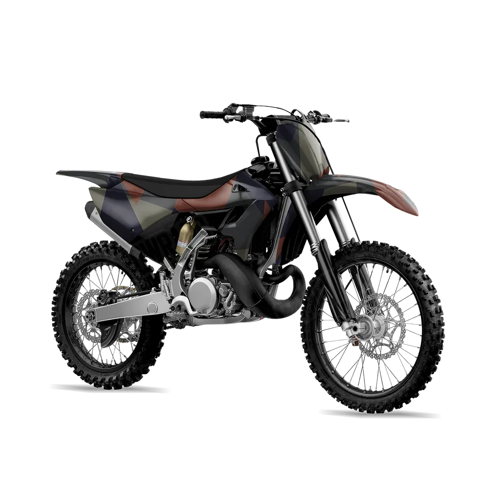 Shattered Blue Copper Dirt Bike Wraps