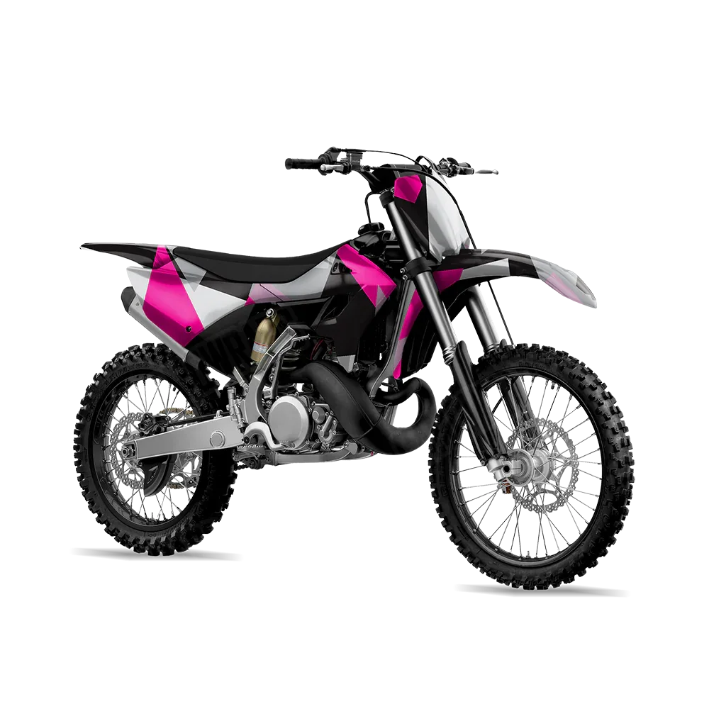 Shattered Magenta Tiger Dirt Bike Wraps