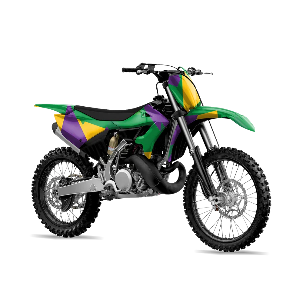 Shattered Mardi Gras Dirt Bike Wraps