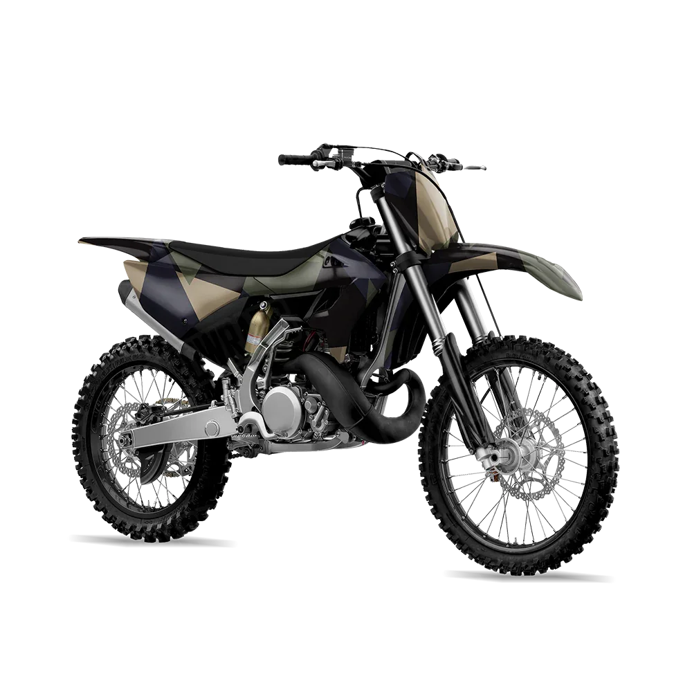 Shattered Militant Blue Dirt Bike Wraps