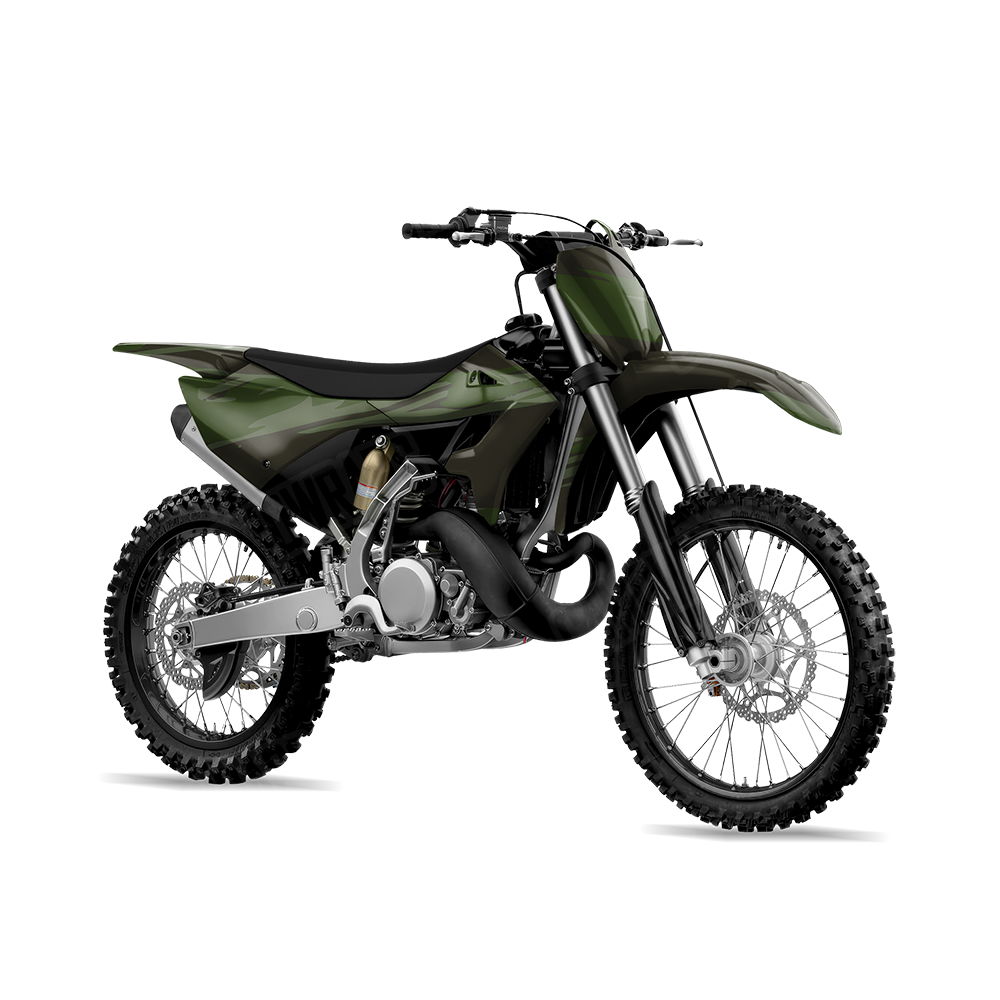 Shredded Army Dark Green Dirt Bike Wraps