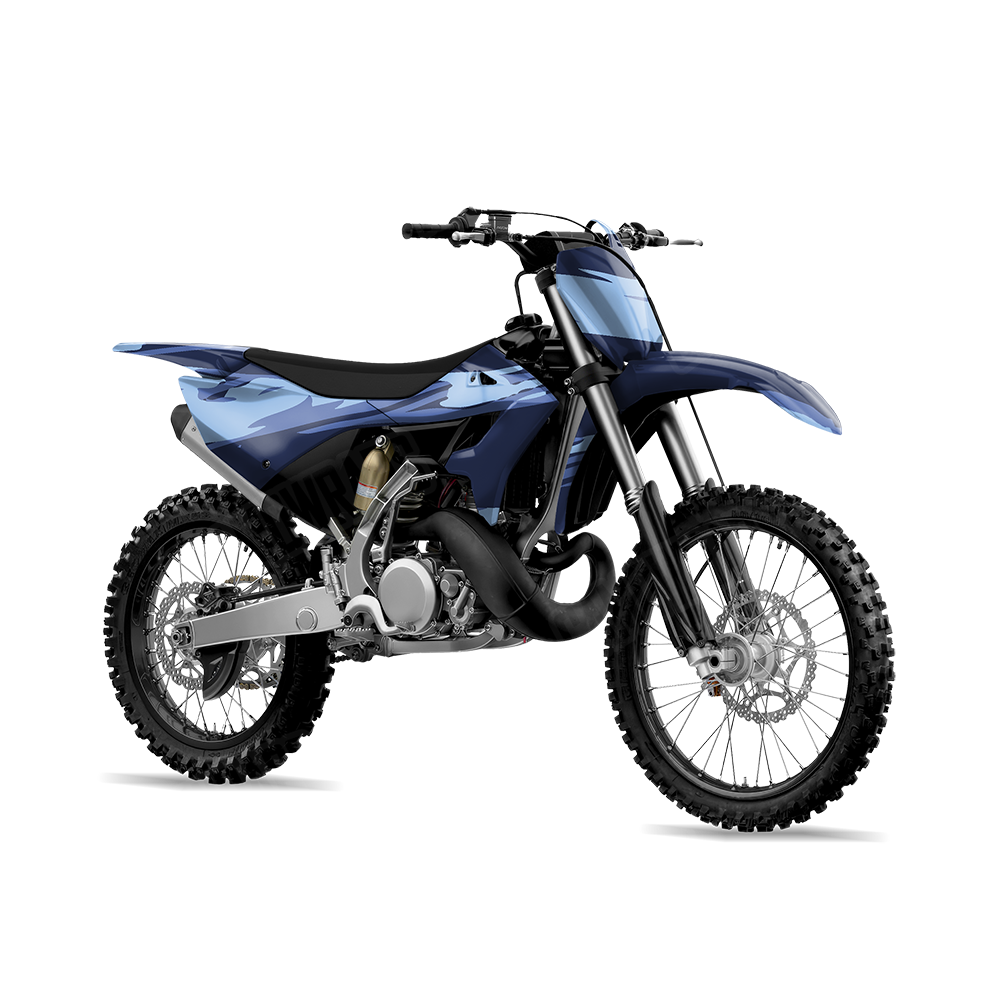 Shredded Blue Urban Night Dirt Bike Wraps