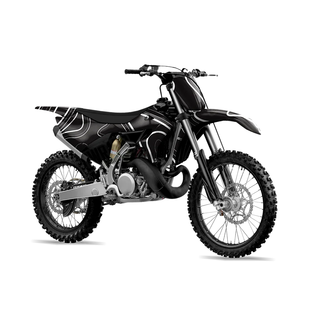 Topographic Black Dirt Bike Wraps