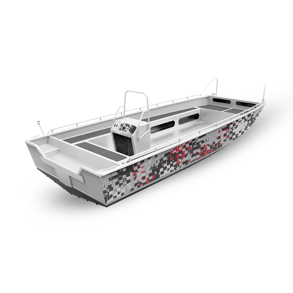Broken Plaid Red Tiger Fishing Boat Wraps