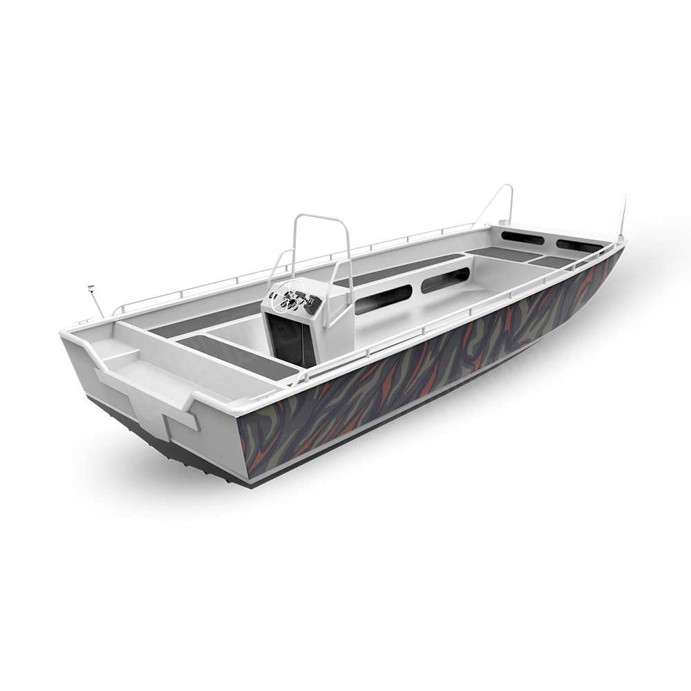 Fun Stripe Blue Copper Fishing Boat Wraps