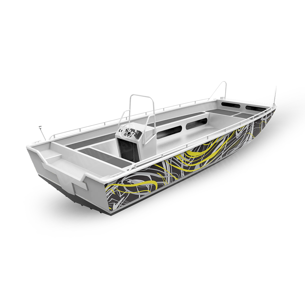 Liquid Smoke Yellow Tiger Fishing Boat Wraps