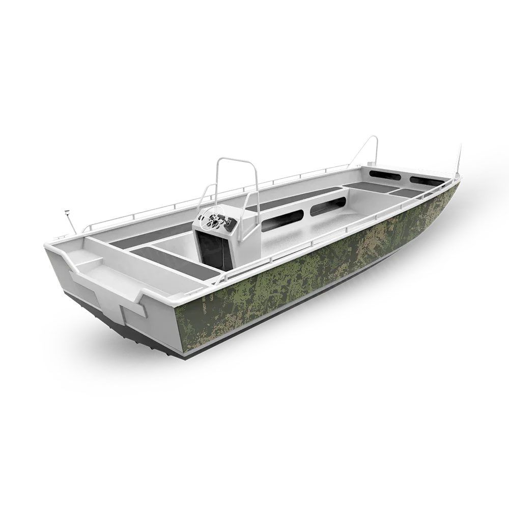 Pasted Army Green Fishing Boat Wraps