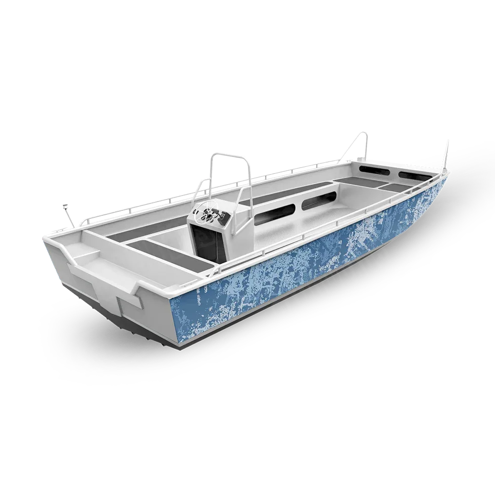 Pasted Cool Blue Fishing Boat Wraps