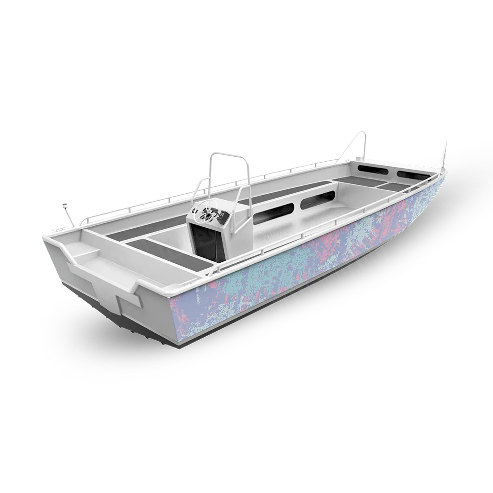 Pasted Cotton Candy Fishing Boat Wraps