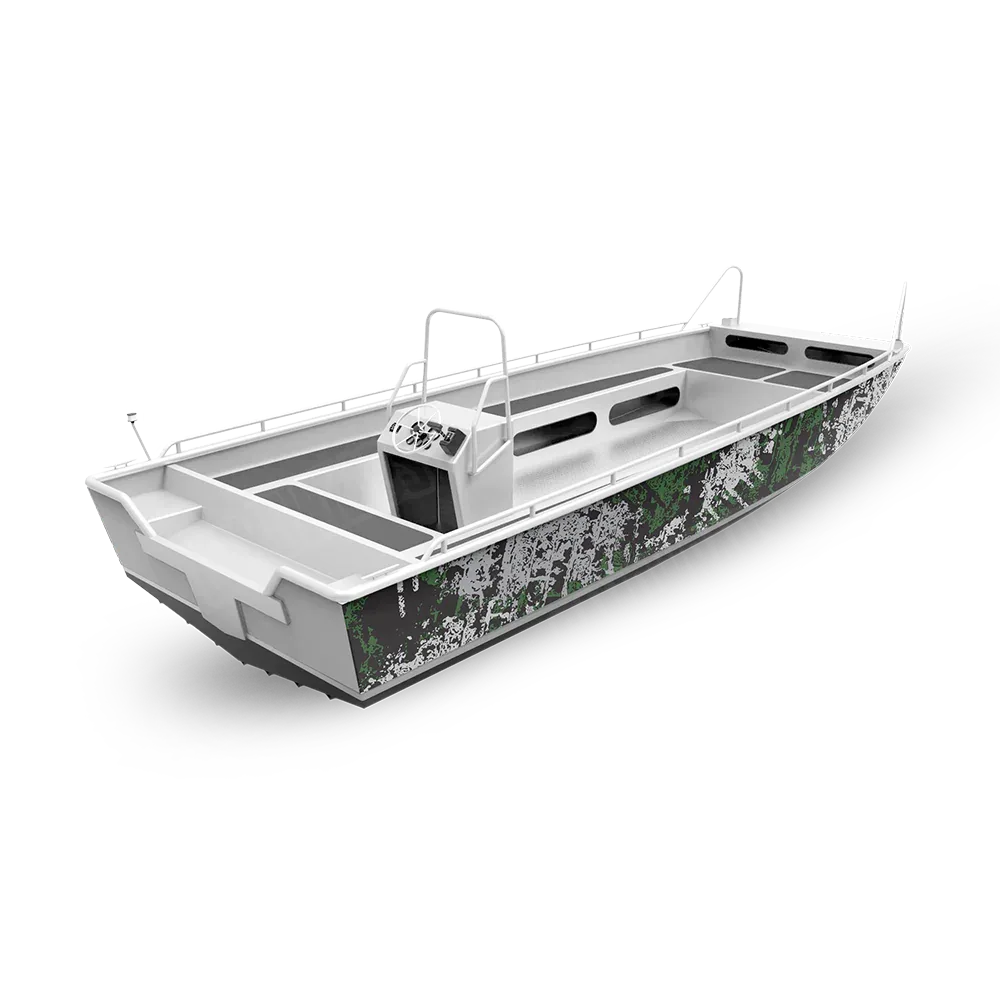 Pasted Green Tiger Fishing Boat Wraps