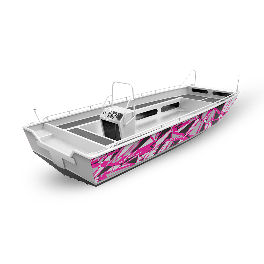 Sharp Magenta Tiger Fishing Boat Wraps