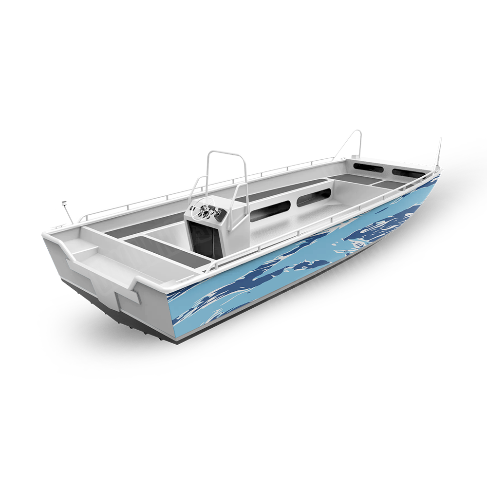 Shredded Baby Blue Fishing Boat Wraps