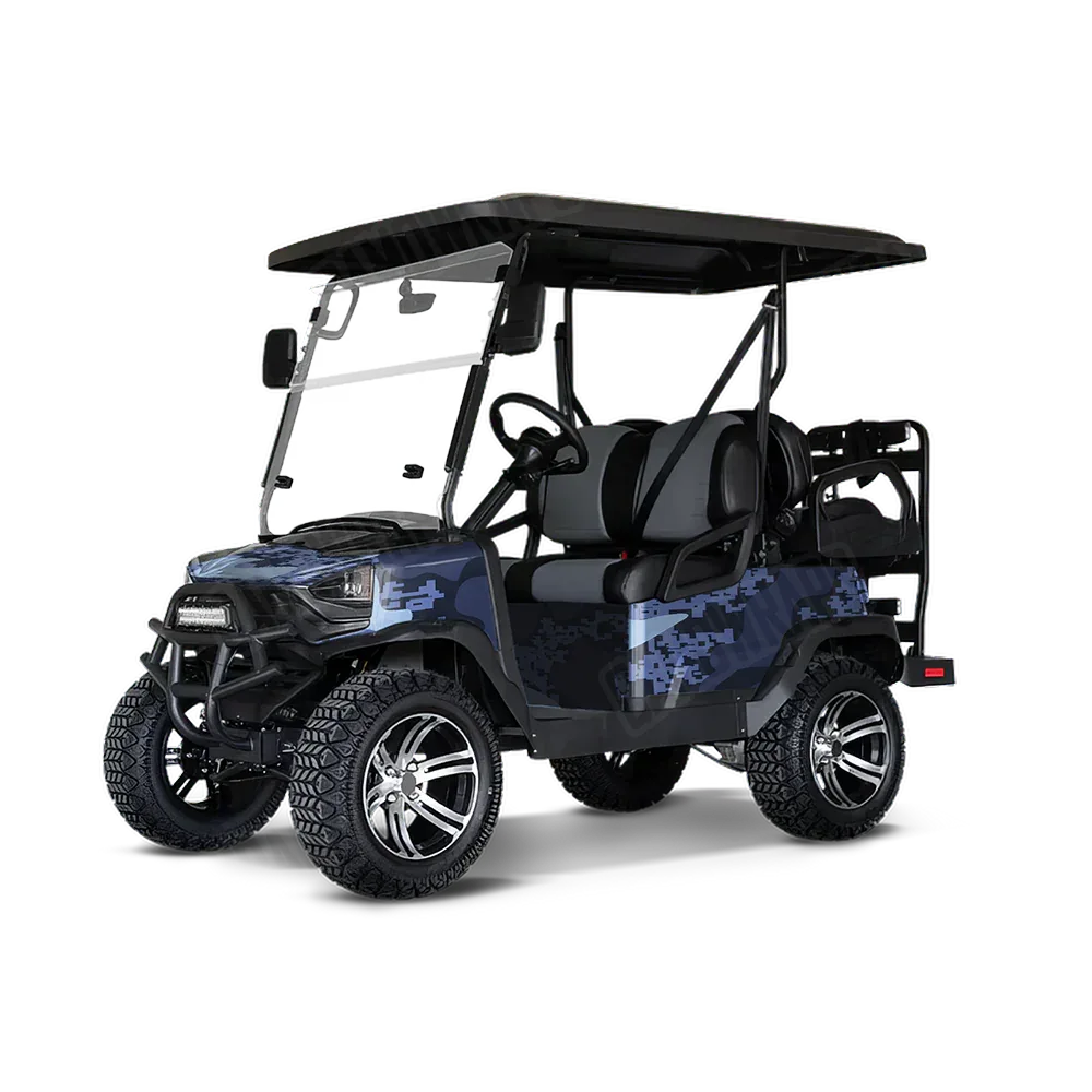 Compound Blue Urban Night Golf Cart Wraps