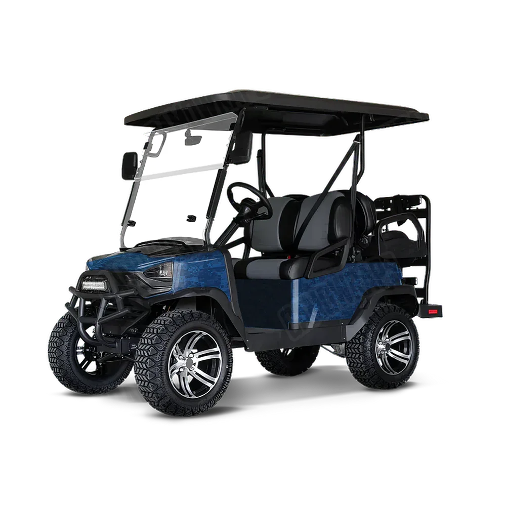 Digital Elite Blue Golf Cart Wraps