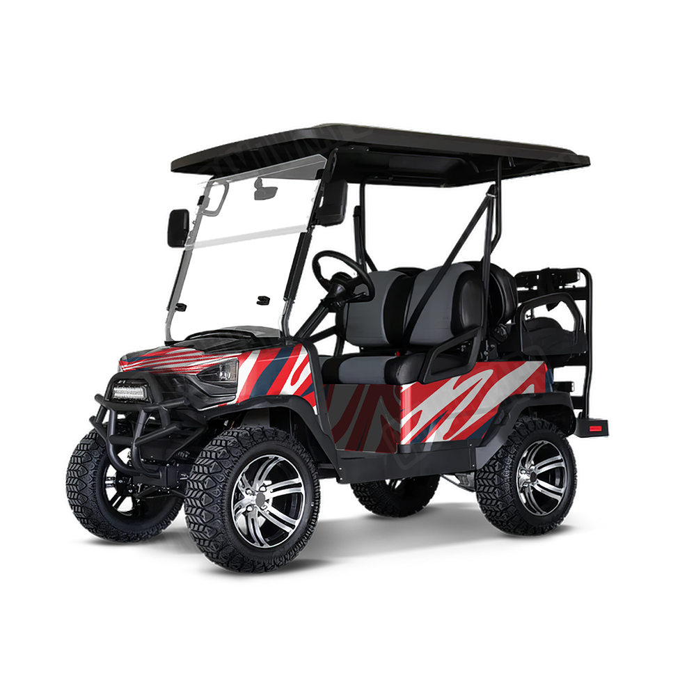 Fun Stripe America Golf Cart Wraps