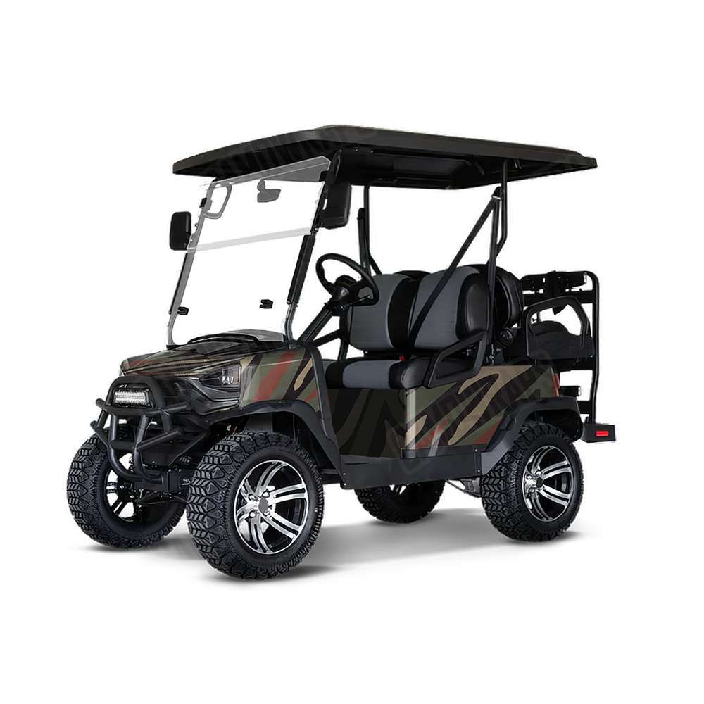 Fun Stripe Militant Copper Golf Cart Wraps