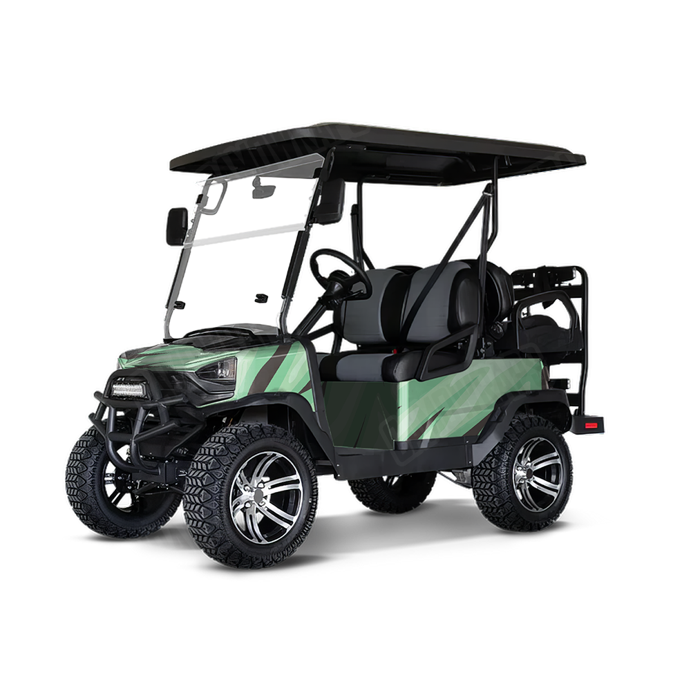 Fun Stripe Mint Chocolate Chip Golf Cart Wraps