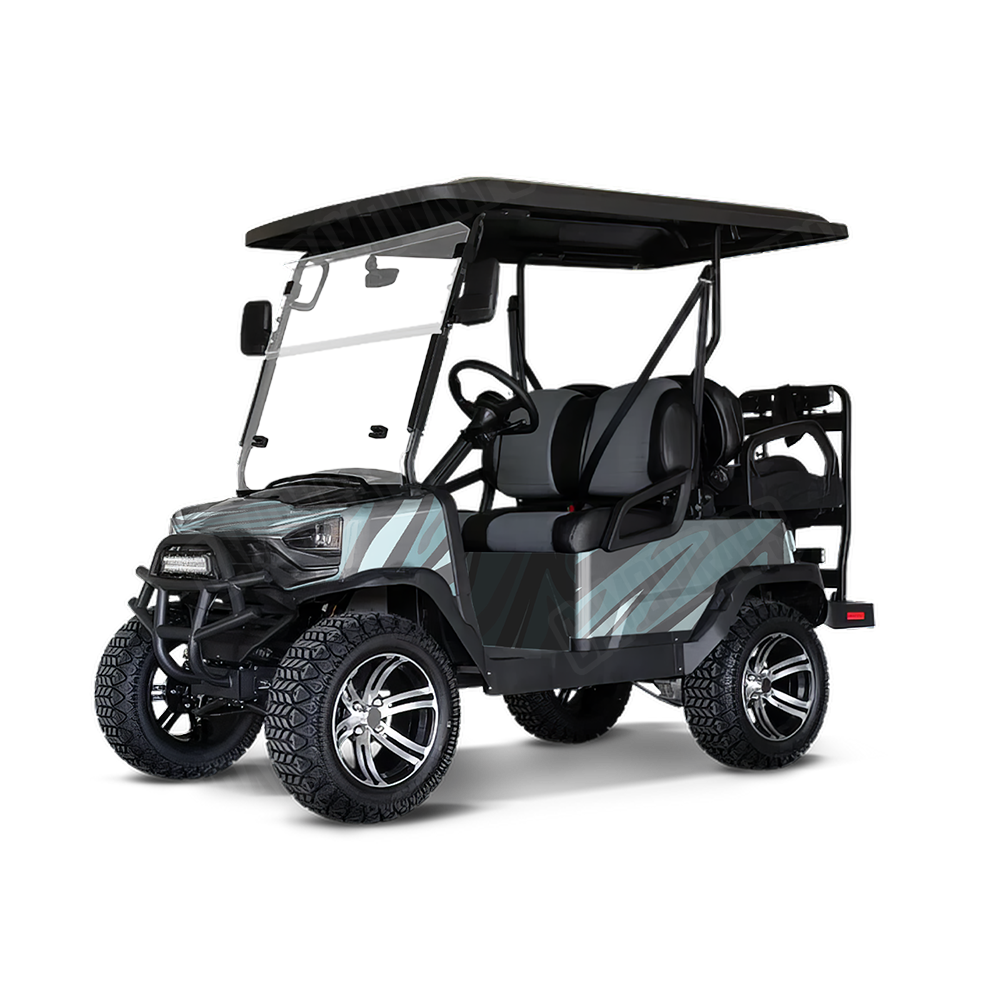 Fun Stripe Overcast Golf Cart Wraps