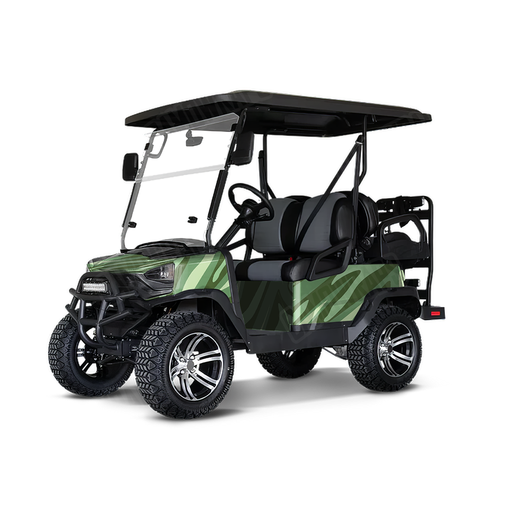 Fun Stripe Pistachio Golf Cart Wraps
