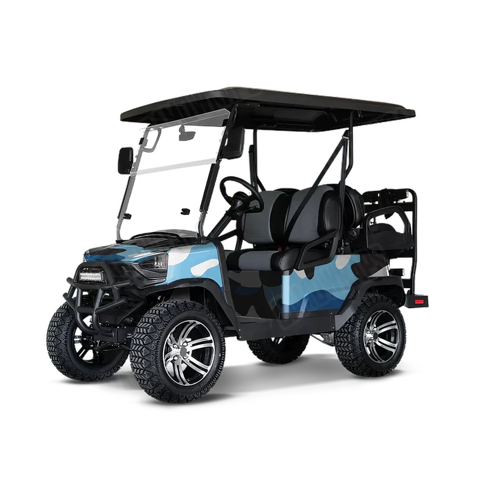 Classic Baby Blue Golf Cart Wraps