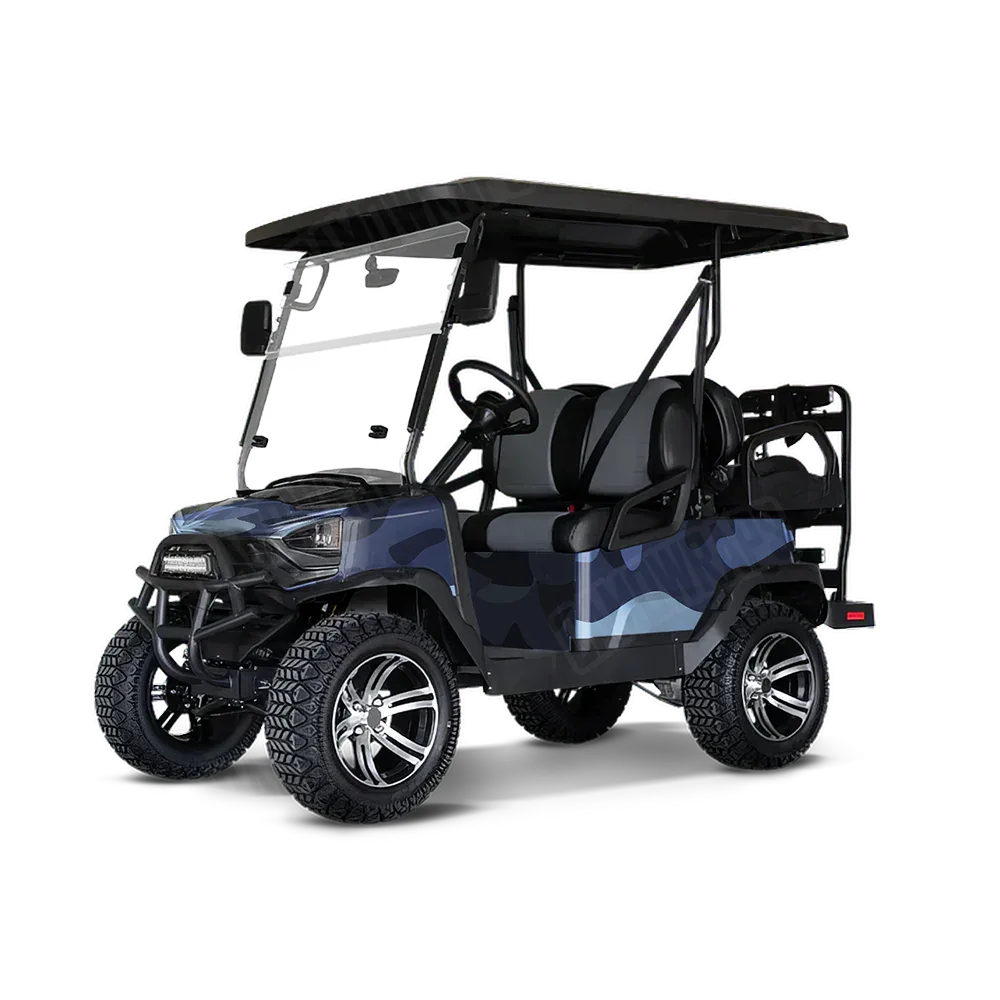 Classic Blue Urban Night Golf Cart Wraps