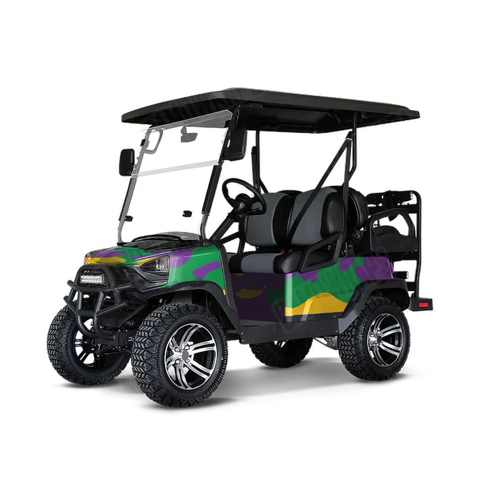 Classic Mardi Gras Golf Cart Wraps