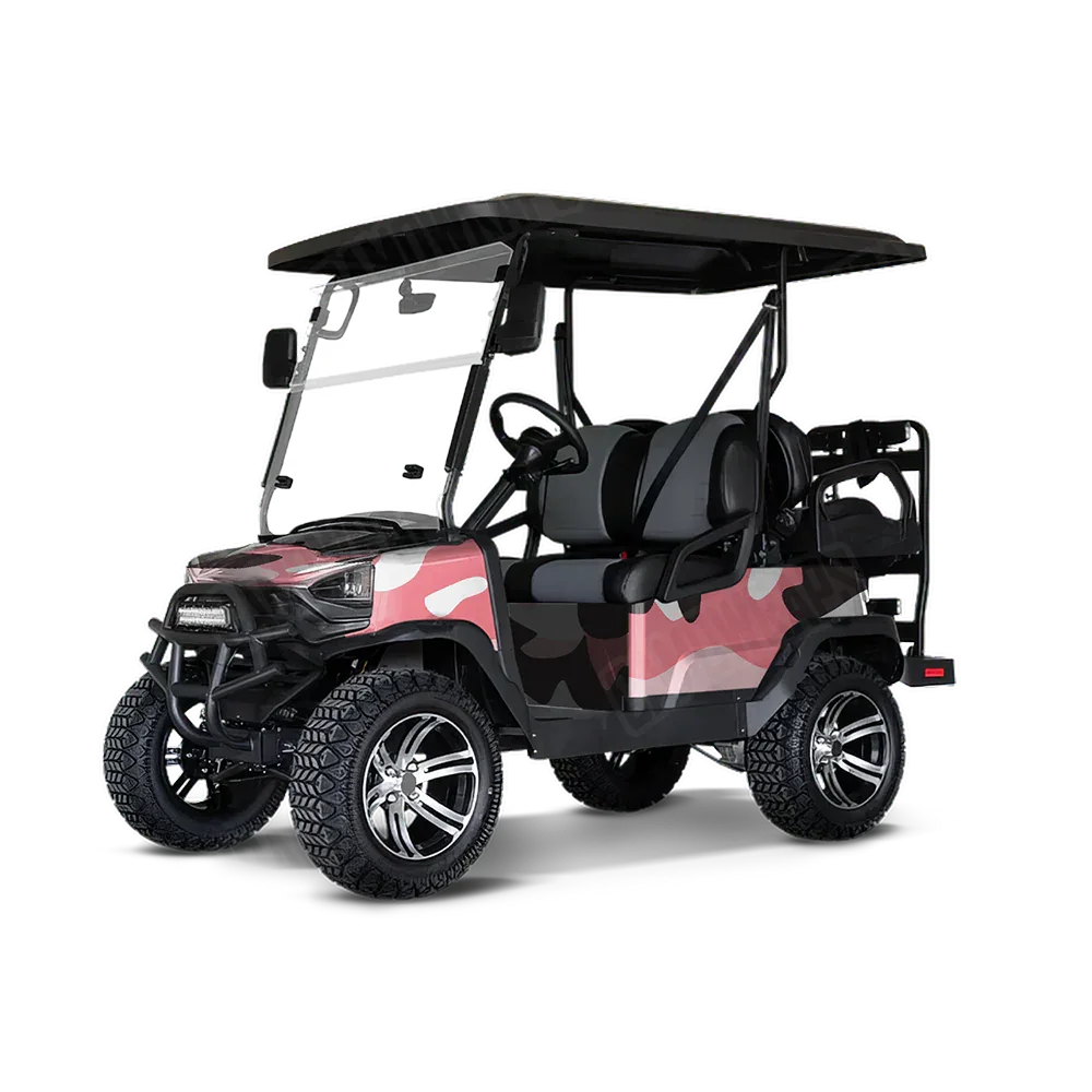 Classic Pink Golf Cart Wraps