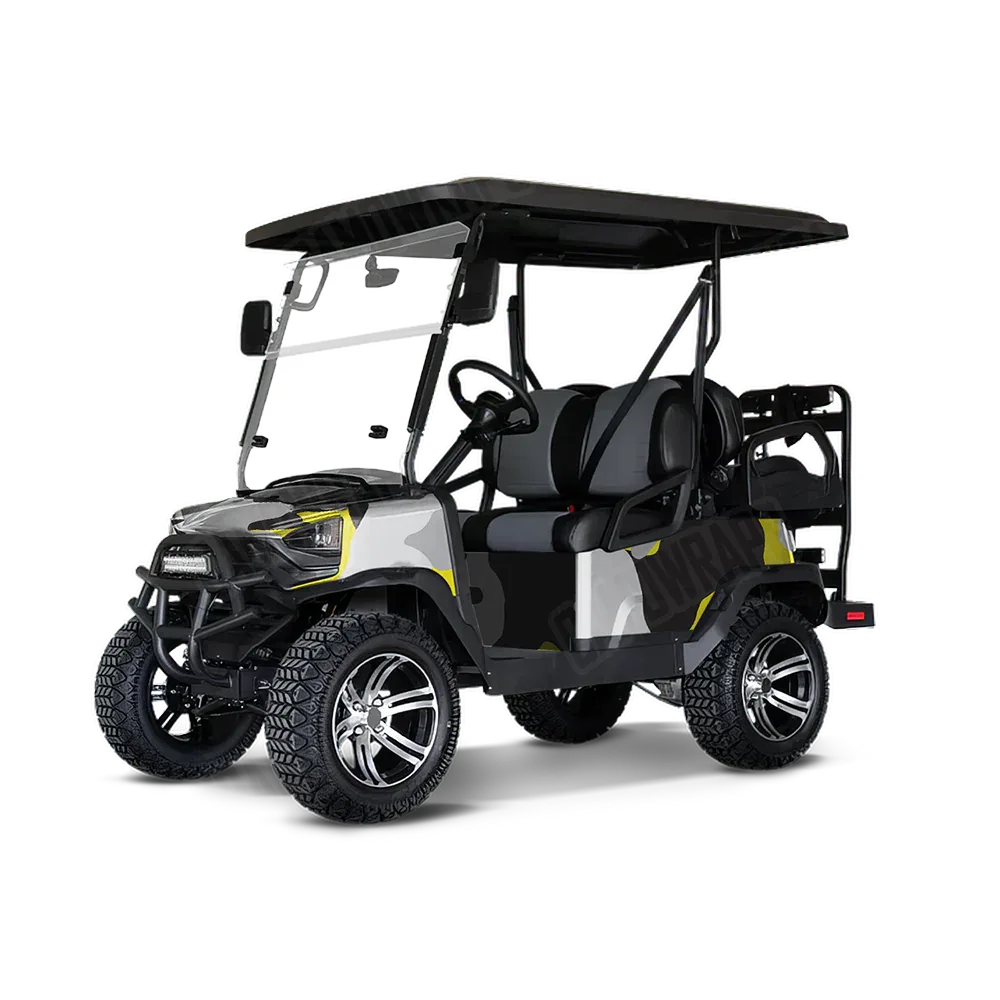 Cumulus Yellow Tiger Golf Cart Wraps