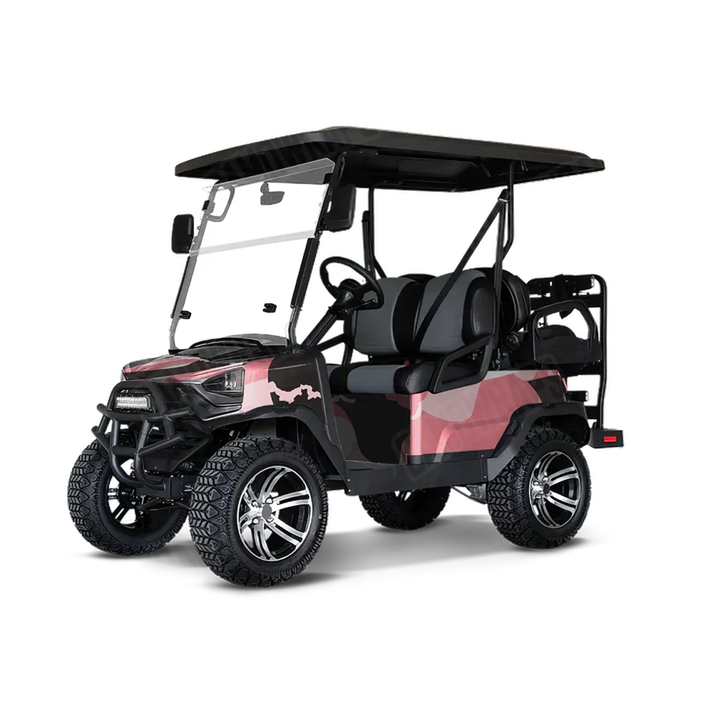 Ragged Pink Golf Cart Wraps
