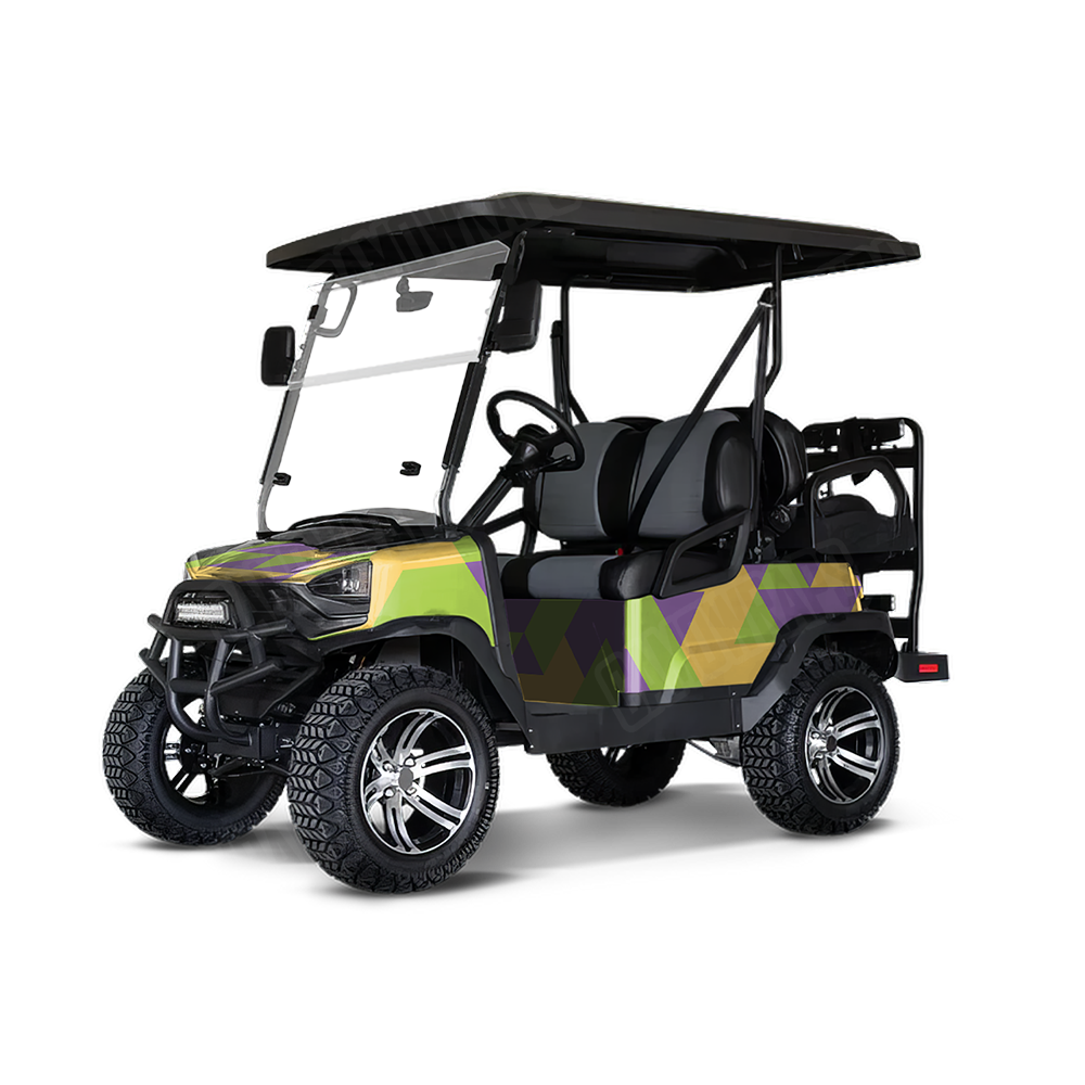 Triangle Carnival Golf Cart Wraps