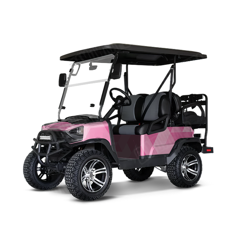 Triangle Elite Pink Golf Cart Wraps