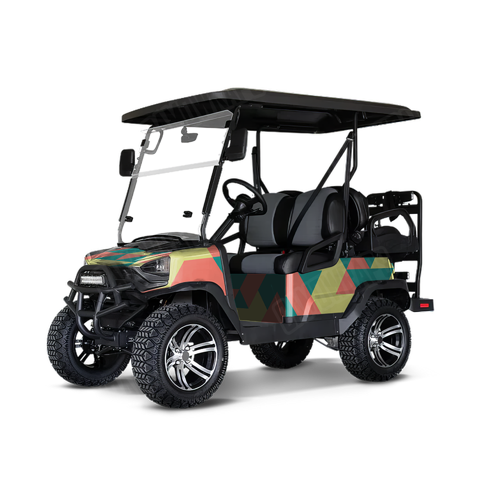 Triangle Fiesta Golf Cart Wraps
