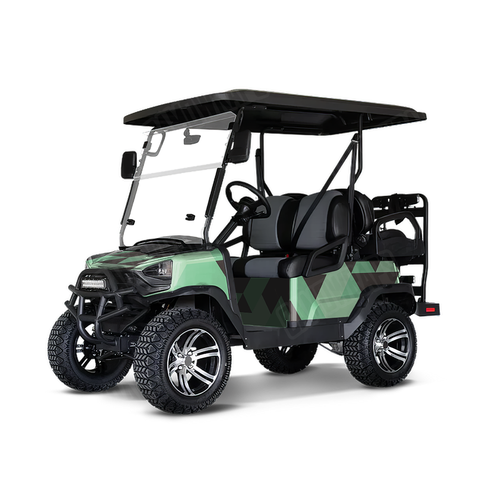 Triangle Mint Chocolate Chip Golf Cart Wraps