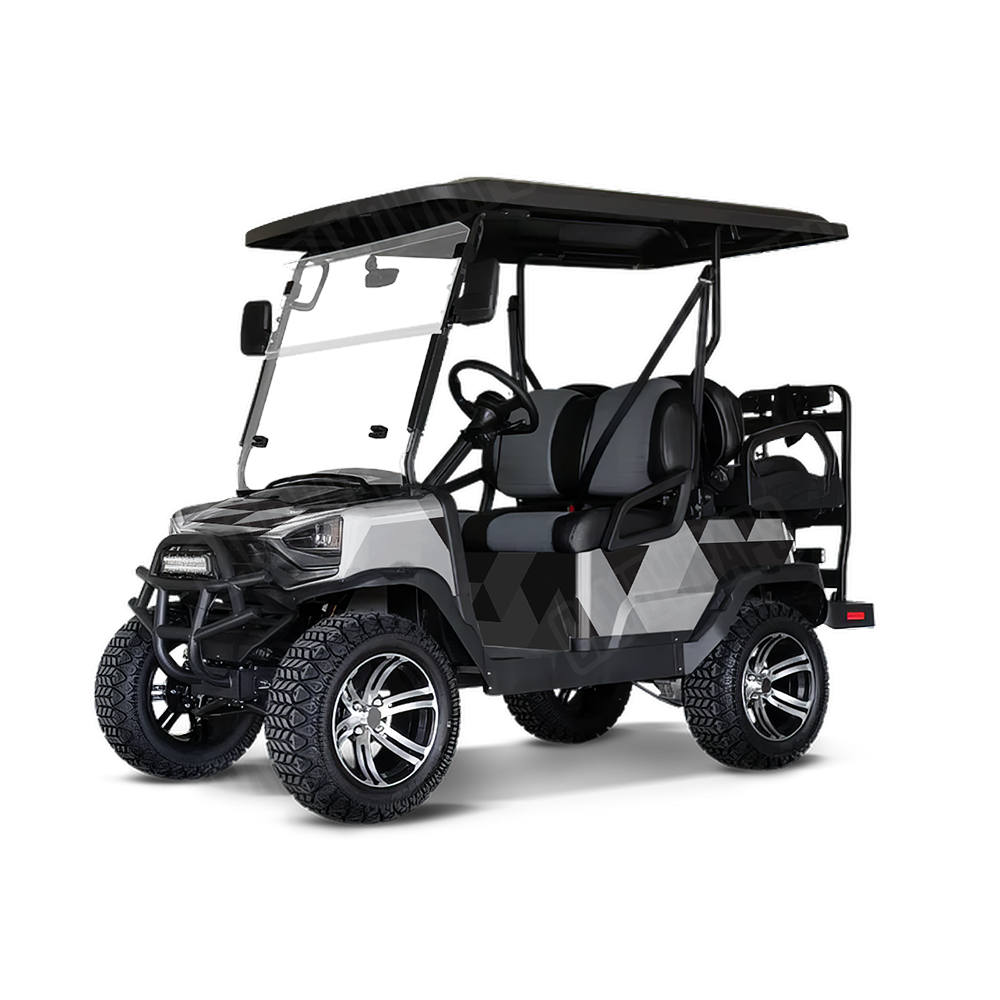 Triangle Urban Orange Golf Cart Wraps