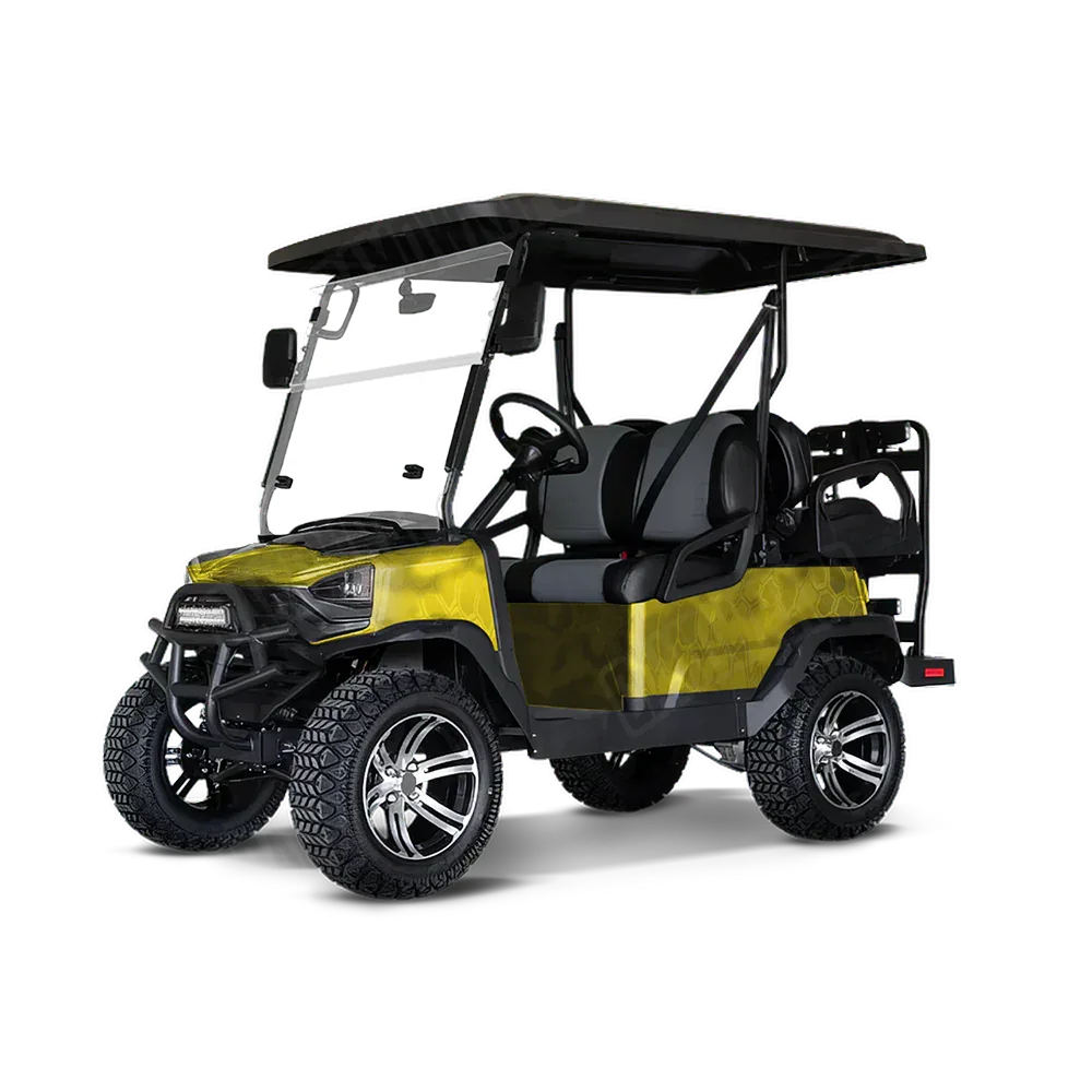 Kryptek Yellow Golf Cart Wraps