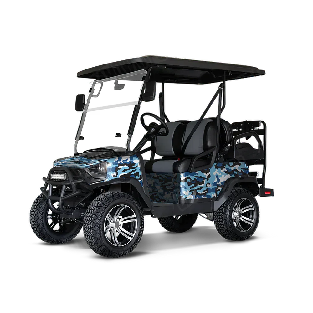 Classic Baby Blue Golf Cart Wraps