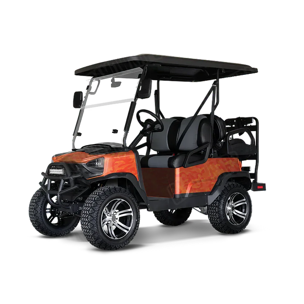 Classic Elite Orange Golf Cart Wraps
