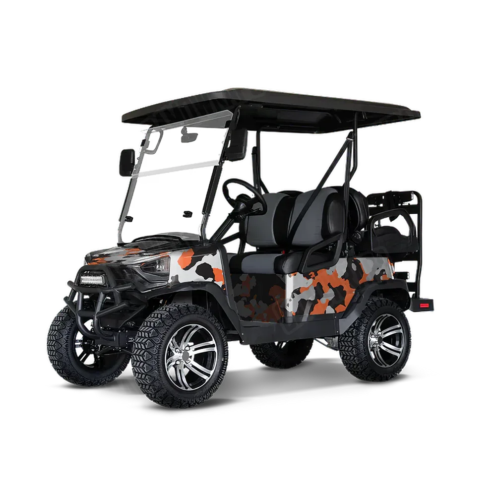 Cumulus Orange Tiger Golf Cart Wraps