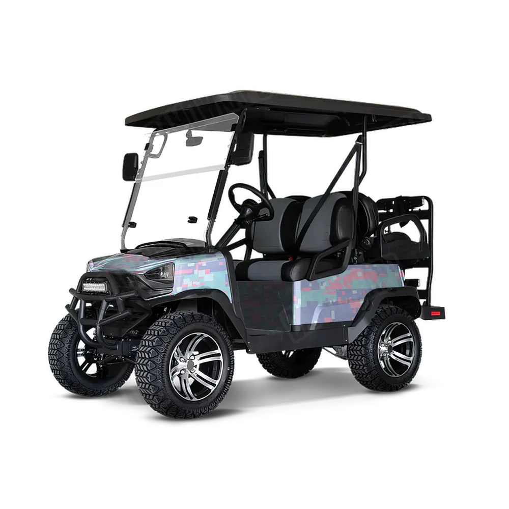 Digital Cotton Candy Golf Cart Wraps