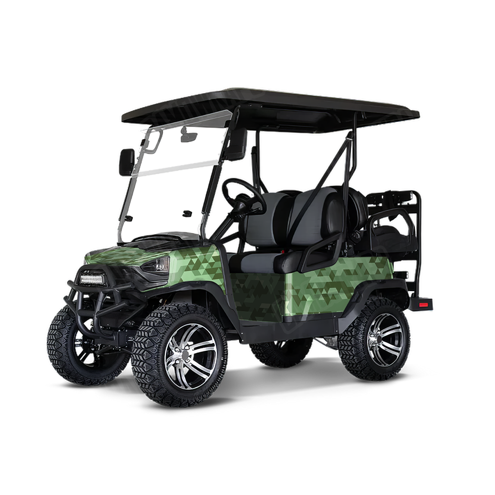 Triangle Pistachio Golf Cart Wraps