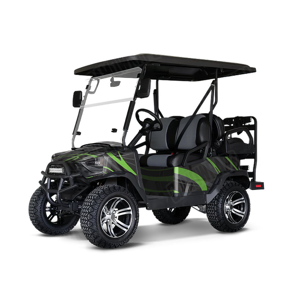 Liquid Smoke Metro Green Golf Cart Wraps