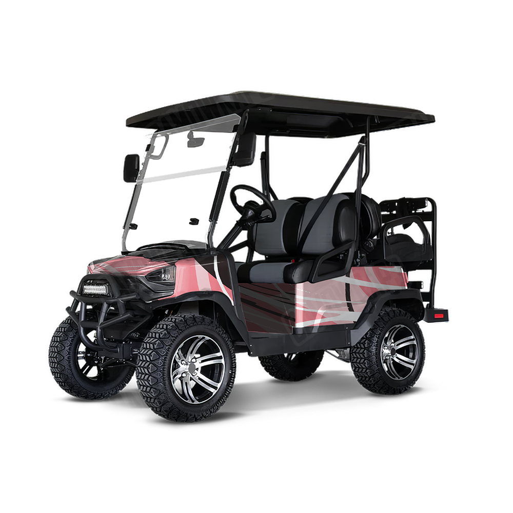 Liquid Smoke Pink Golf Cart Wraps