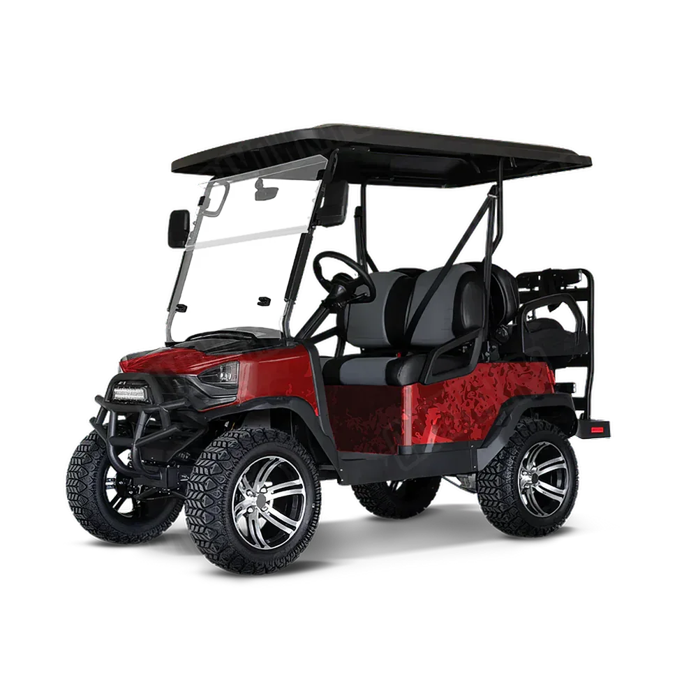 Pasted Elite Red Golf Cart Wraps
