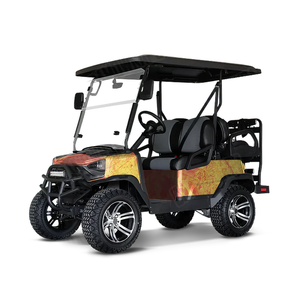 Realtree WAV3 Solar Blaze Golf Cart Wraps