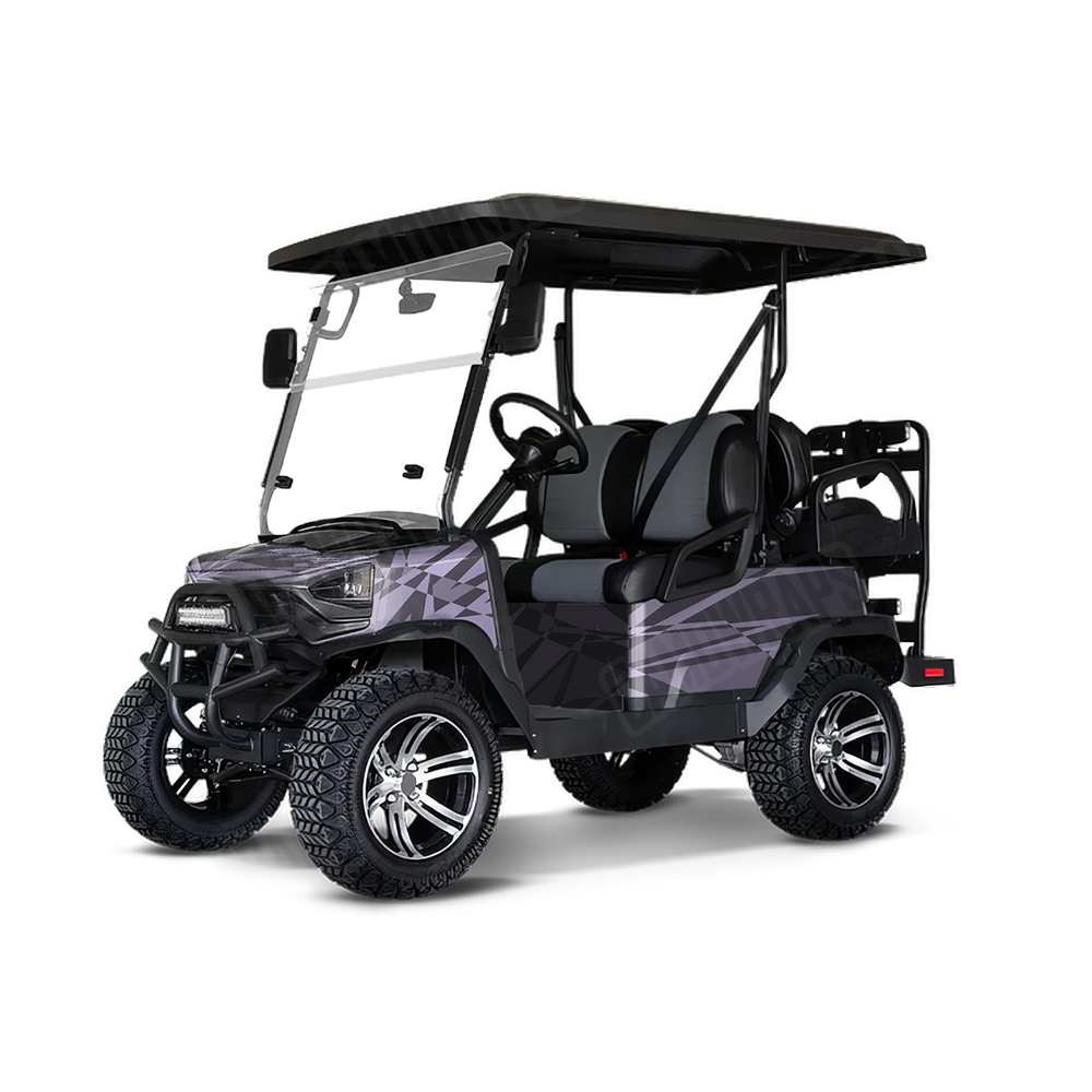 Sharp Lilac Golf Cart Wraps
