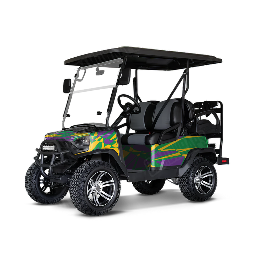 Sharp Mardi Gras Golf Cart Wraps