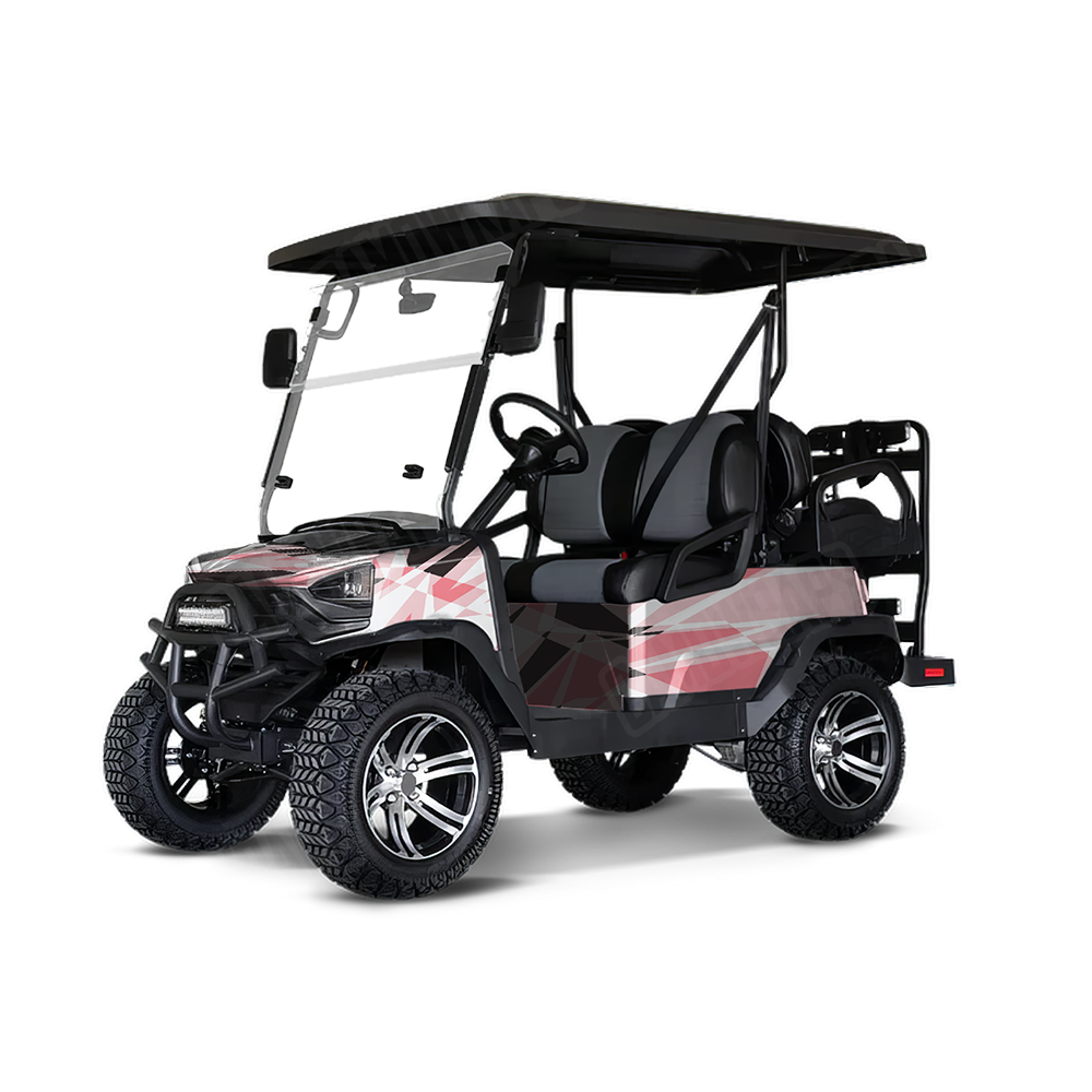 Sharp Pink Golf Cart Wraps