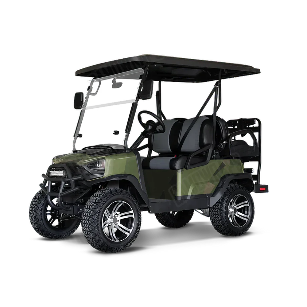 Shattered Army Green Golf Cart Wraps