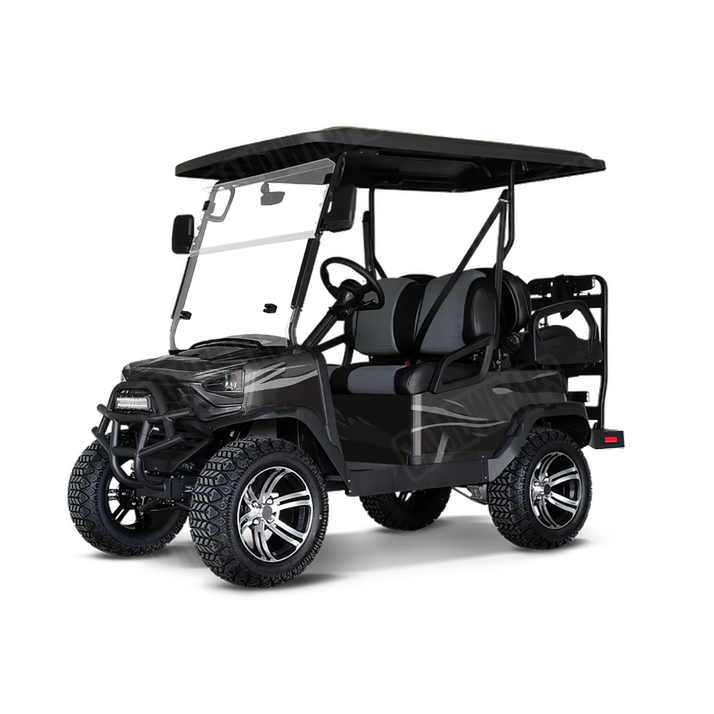 Shredded Midnight Golf Cart Wraps